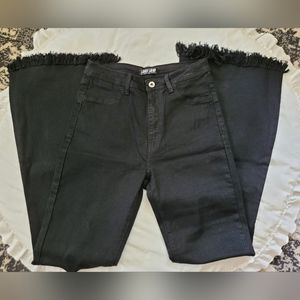 NWT! WillowBoutique "Farrah Distressed High Waisted Flares"